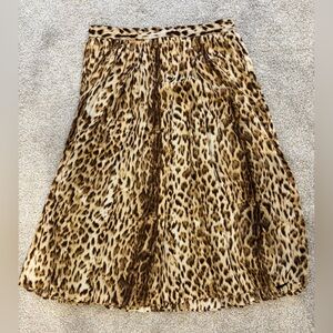 J. Crew Leopard Print A-Line Skirt